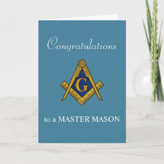 Cartão De Agradecimento Congratulations Freemason Masonic Master Mason