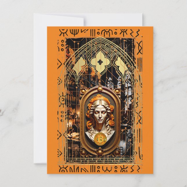 Cartão De Agradecimento Conhecimento de Bitmoeda (Frente)