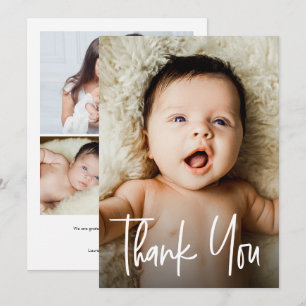Cartão De Agradecimento Conjunto de Lettering Moderno Personalizado com 4 