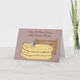 Cartão De Agradecimento Consiga uma placa de serviço para o rato doente