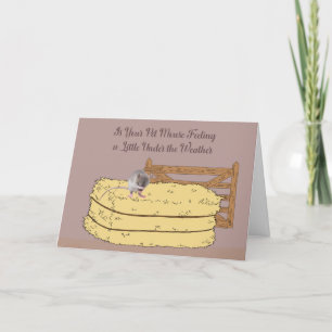 Cartão De Agradecimento Consiga uma placa de serviço para o rato doente