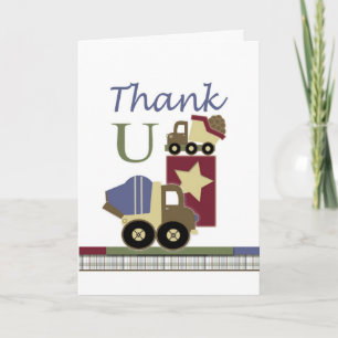 Cartão De Agradecimento Construction Baby Card Thank You