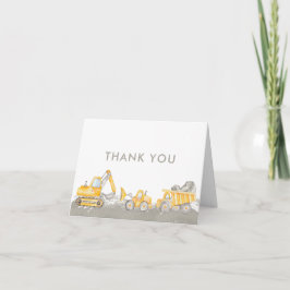 Cartão De Agradecimento Construction Birthday Dump Trucks Birthday