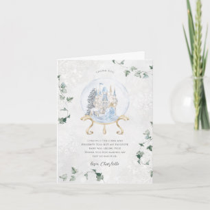 Cartão De Agradecimento Conto de Fadas Elegante   Aniversário da Princesa 