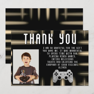 Cartão De Agradecimento Controlador de Video Game Foto de Aniversário