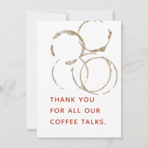 Cartão De Agradecimento Conversa sobre café