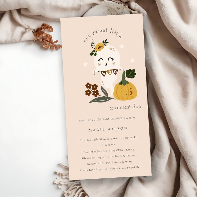 Cartão De Agradecimento Convidado para Chá de fraldas de Pequeno Boo Fanta (Criador carregado)