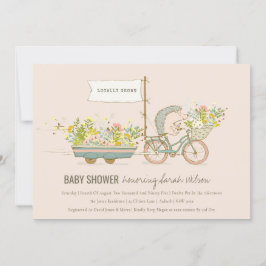 Cartão De Agradecimento Convidado para Chá de fraldas Floral Hedgehog Cult