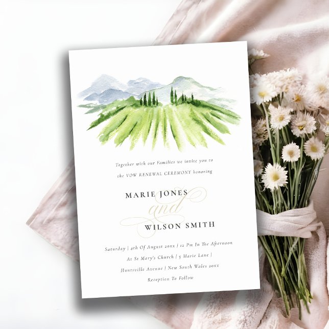 Cartão De Agradecimento Convidado para renovação de vinhas de vinhas verde (Criador carregado)