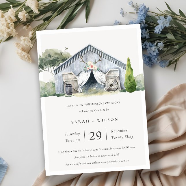 Cartão De Agradecimento Convidado para Renovação do Tema de Fazenda de Bar (Criador carregado)