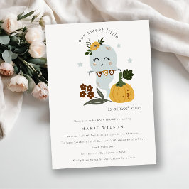 Cartão De Agradecimento Convidar Pequeno Chá de fraldas do Fantasma Azul d