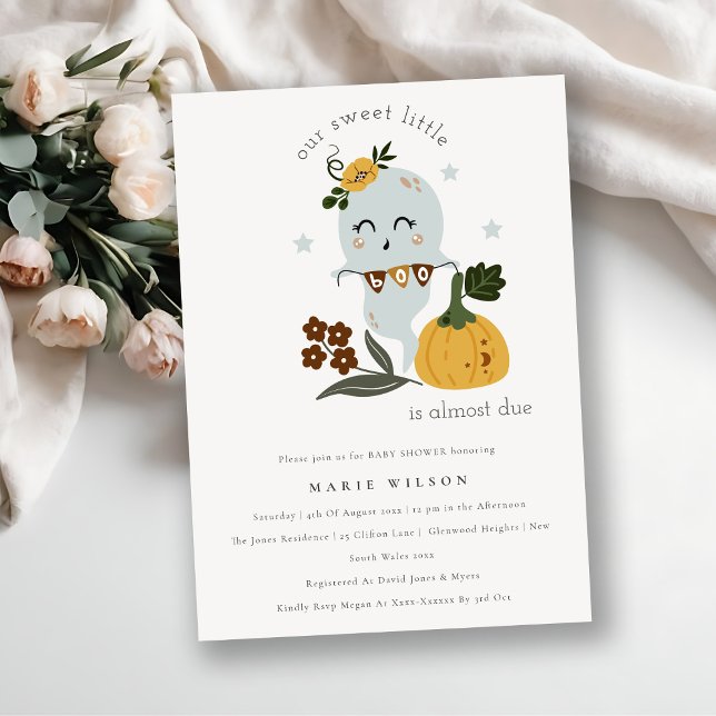 Cartão De Agradecimento Convidar Pequeno Chá de fraldas do Fantasma Azul d (Criador carregado)