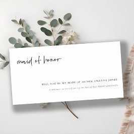 Cartão De Agradecimento Convide-nos para Celebrar Caligrafia Dama de Honra