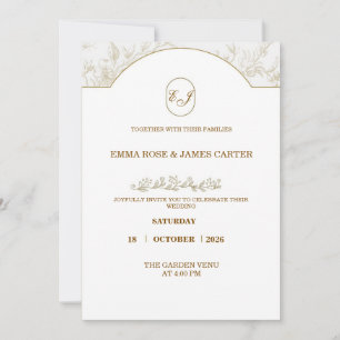 Cartão De Agradecimento "Convite de Casamento ✨ Uma Noite Inesquecível"