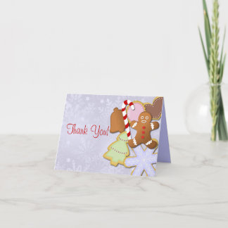 Cartão De Agradecimento Cookie Exchange Party Thank You Cards - blue