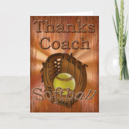 Cartão De Agradecimento Cool Grunge Softball Coach Thank You Cardchee