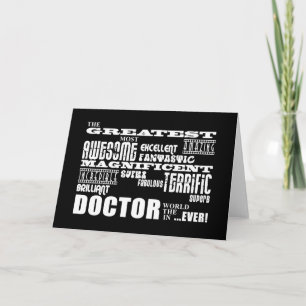 Cartão De Agradecimento Cool Modern Fun Doctors Greatest Doctor World Ever