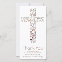 Cartão De Agradecimento Copper Christian Cross John 14 Simpatia Obrigado