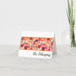 Cartão De Agradecimento Coquetel de Amoras de Verão