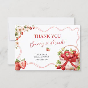 Cartão De Agradecimento Coquette Berry Em Chá De Amor