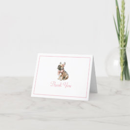 Cartão De Agradecimento Coquette Frenchie