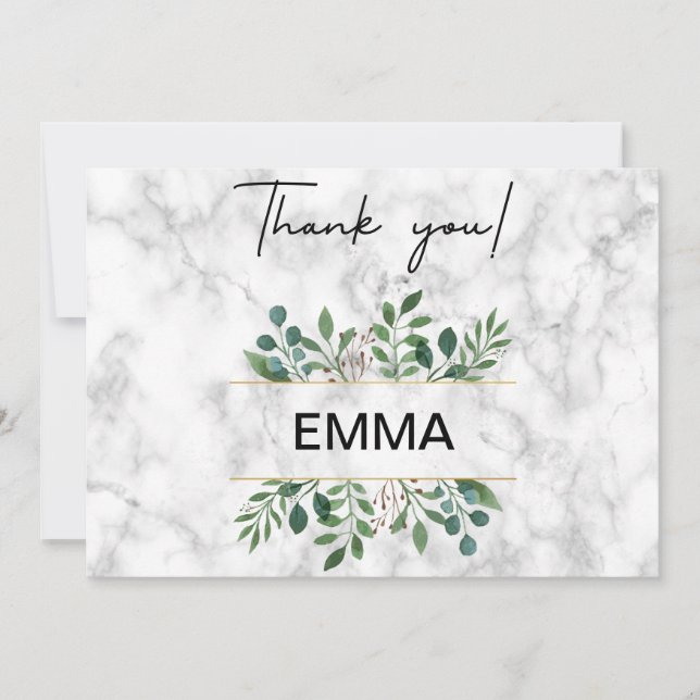 Cartão De Agradecimento Cor da Água do Casamento da Marmota Branca (Frente)