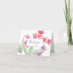 Cartão De Agradecimento Cor da Água Plumeria