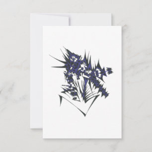Cartão De Agradecimento Cor da Montanha Roxa Arte Abstrata de Tatuagem Tri