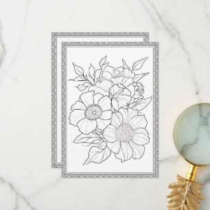 Cartão De Agradecimento Cor Floral Elegante Sua Própria Placa de Saudação