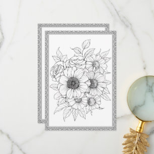 Cartão De Agradecimento Cor Floral Elegante Sua Própria Placa de Saudação