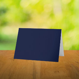 Cartão De Agradecimento Cor Sólida Azul do Marinho da Meia-Noite