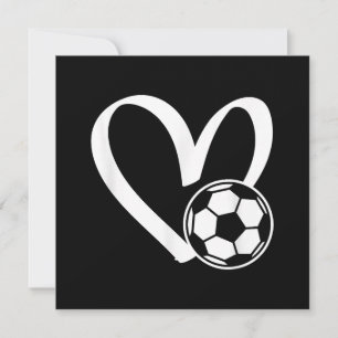 Cartão De Agradecimento Coração da Bola do Futebol