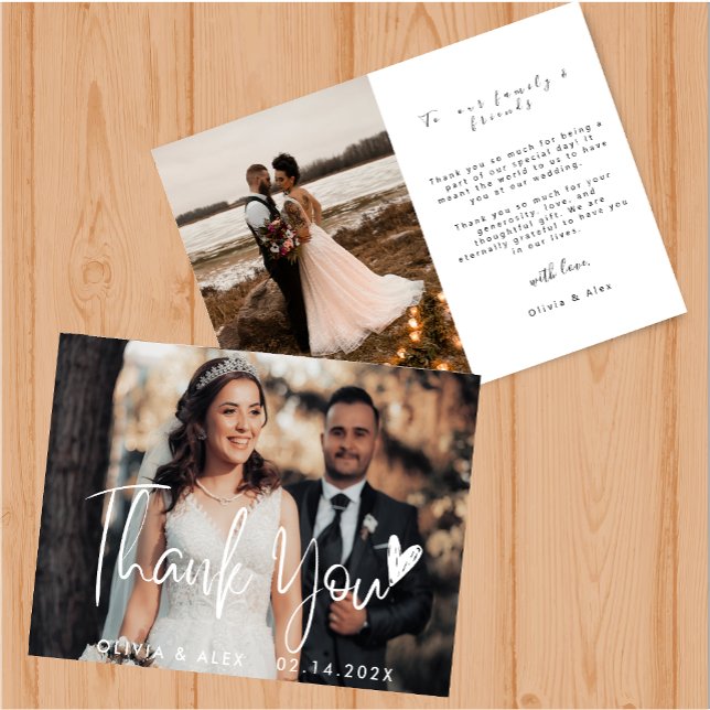 Cartão de agradecimento Coração de Amor (Criador carregado)