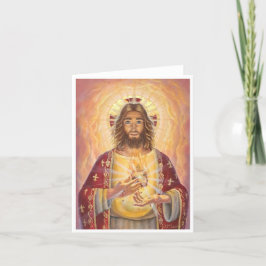 Cartão De Agradecimento Coração Sagrado de Jesus, Arte, Notecard