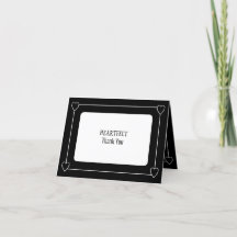 Corações Simples e Românticos Negra Casamento