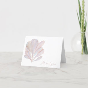 Cartão De Agradecimento Coral de Aquarela Personalizável