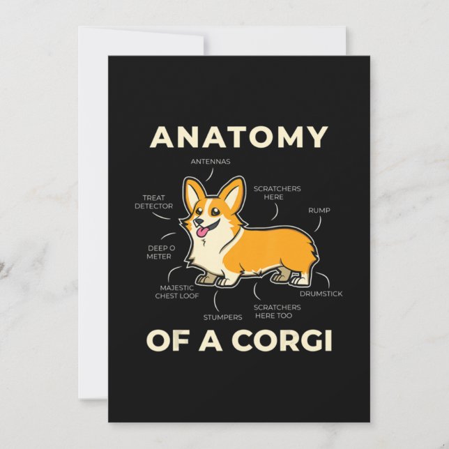 Cartão De Agradecimento Corgi (Frente)