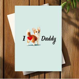 Cartão De Agradecimento Corgi Engraçado Do Dia de os pais De Piada Do Cach