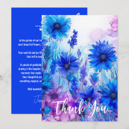 Cartão De Agradecimento 💍 Cornflower e Lavanda Bliss