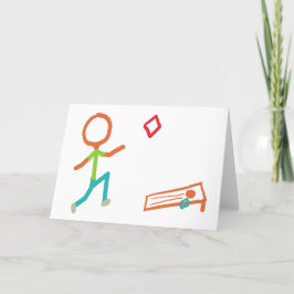 Cartão De Agradecimento Cornhole Stickman