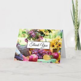 Cartão De Agradecimento Cornucopia Autumn Harvest Chef Mesa