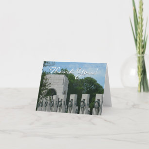 Cartão De Agradecimento Coroa de Flores do Memorial da II Guerra Mundial e