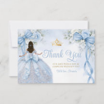 Coroa Quinceañera com Laço Floral Azul Empoeirado