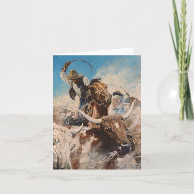 Cartão De Agradecimento Corte por Newell Convers Wyeth (Frente)