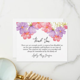 Cartão De Agradecimento Cosmos Funeral Thank You Card Bereavement