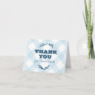 Cartão De Agradecimento Country Gingham Thank You