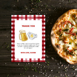 Cartão De Agradecimento Country Huggies Chuggies Beer Diaper Baby Shower 