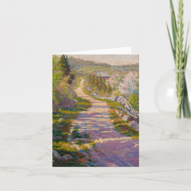 Cartão De Agradecimento Country Lane por Newell Convers Wyeth (Frente)