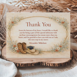 Cartão De Agradecimento Country Wildflower Graduation Party