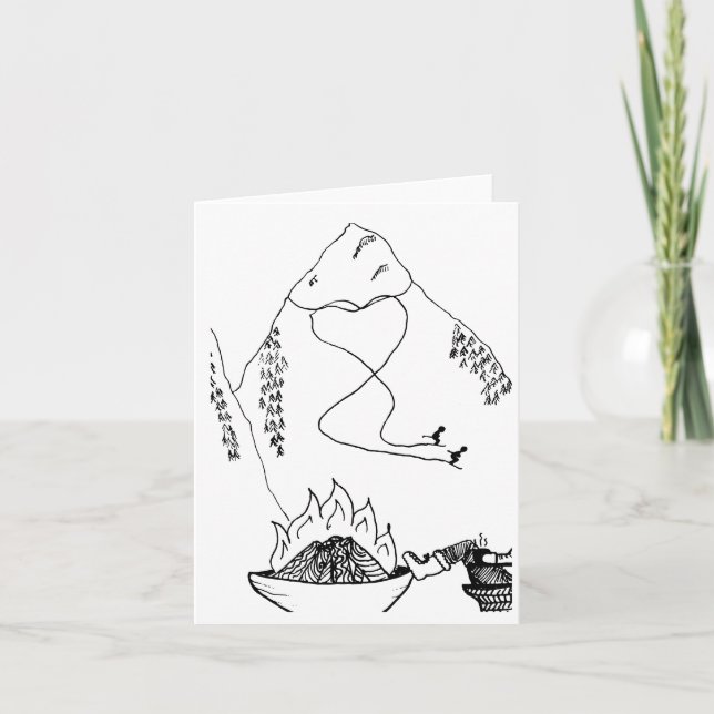 Cartão De Agradecimento Couples that Ski Together Card (Frente)